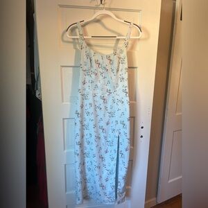 Abercrombie blue floral midi dress